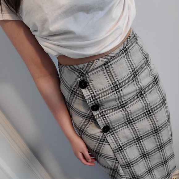 FOREVER 21 | plaid midi skirt - Picture 6 of 6